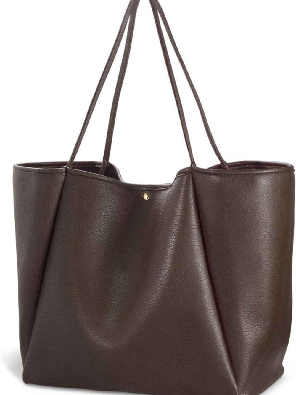 Oversized PU Leather Tote Bag for Women | Stylish Weekender Shopper Purse